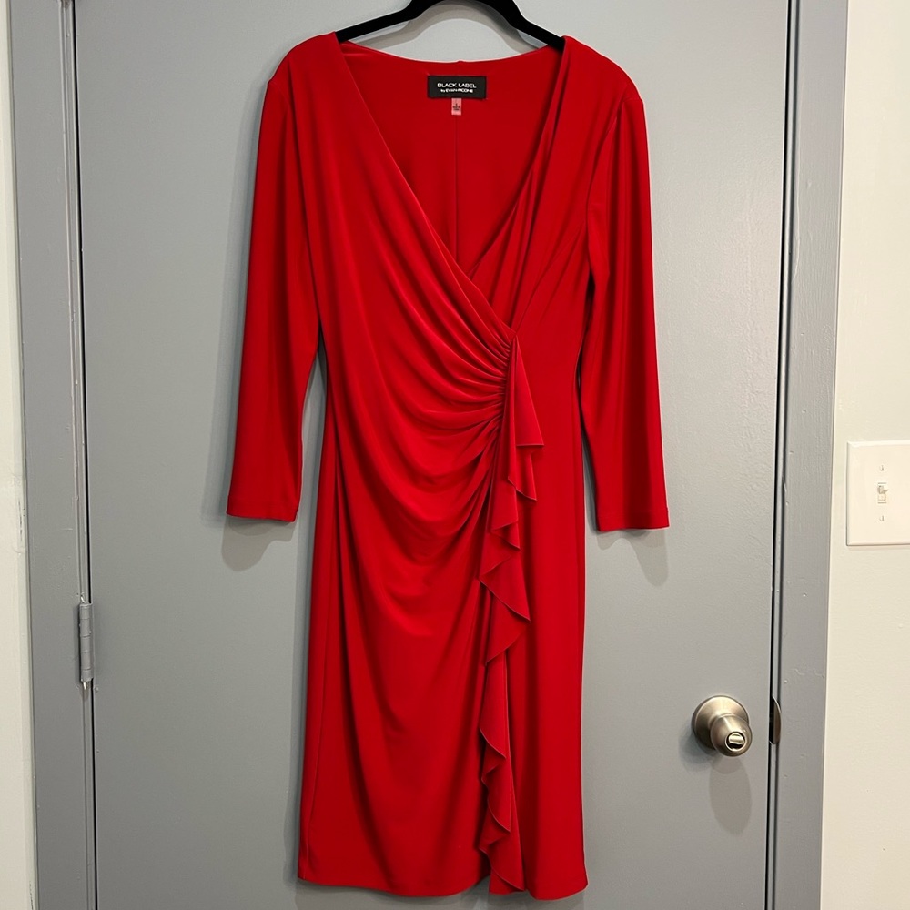 Red Elegant Evening Dress - sophisticated & sexy, fabric flatters any body type!